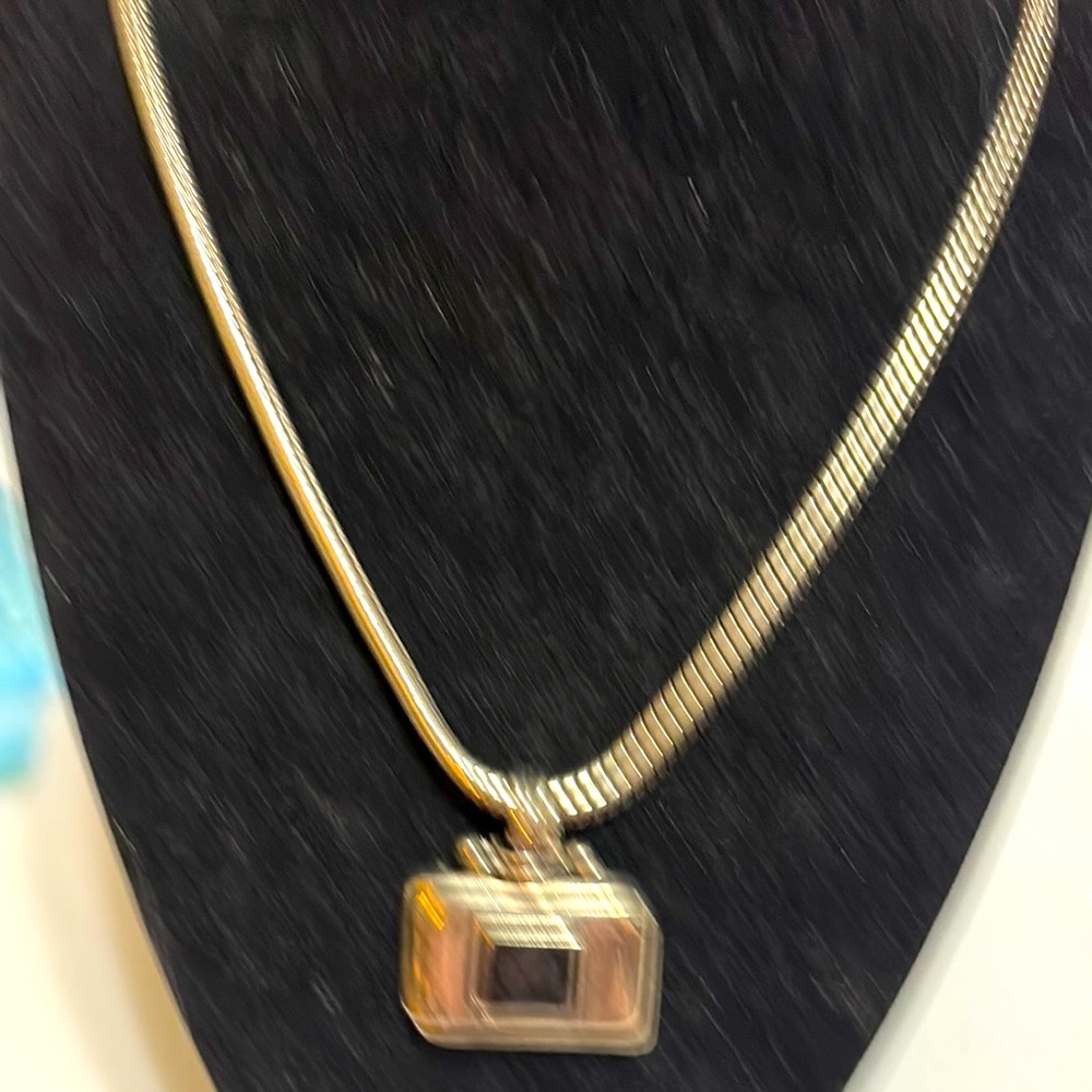 Silver-tone  Pendant Necklace
